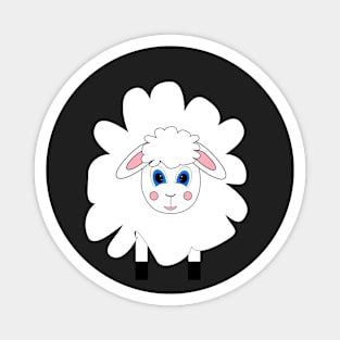 cute sheep on the meadow Magnet